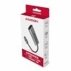 AXAGON HMA-GL3AP Wieloportowy hub metalowy 3x USB-A + GLAN, USB 3.2 Gen 1, 20cm USB-A kabel, microUSB dodatkowe zasilanie